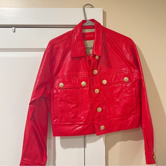 Windsor - Feelin' Bold Croc Embossed Faux Leather Jacket - size Small - Picture 4 of 5